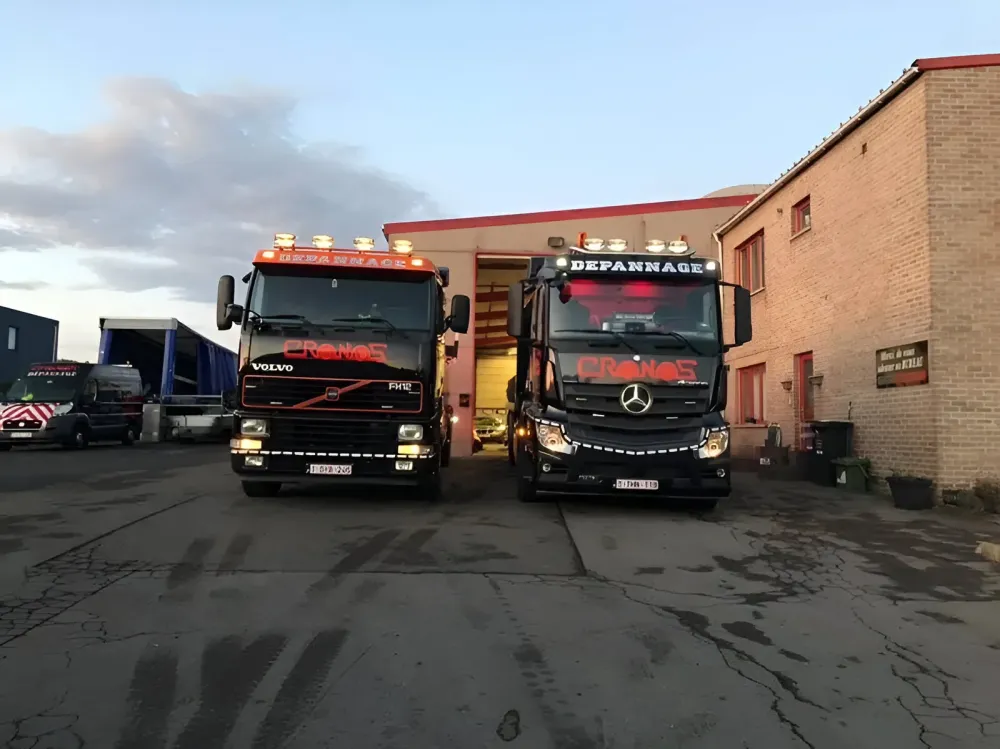 Camion couché à Grâce-Hollogne